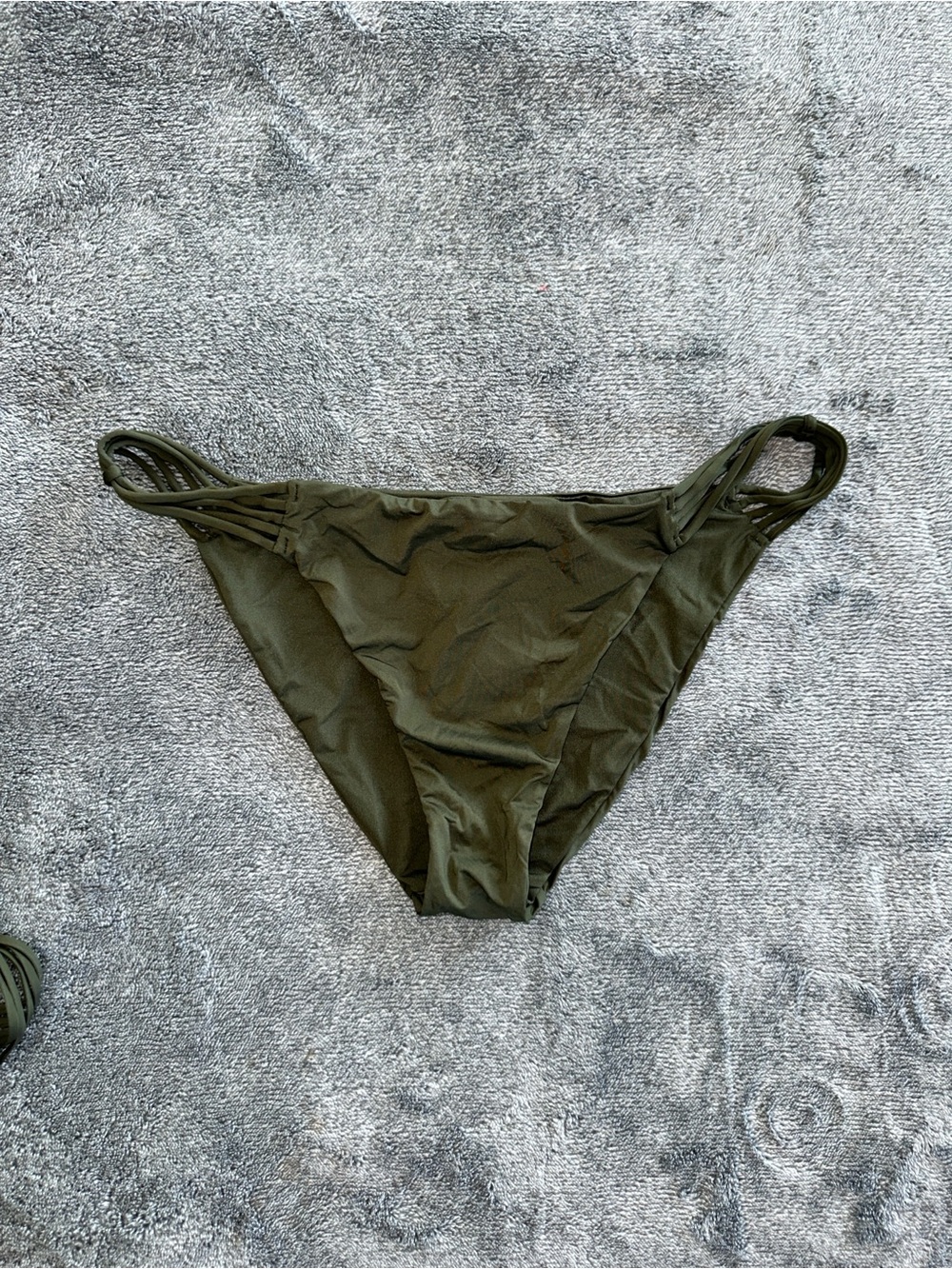 Calzedonia Cobey Olive Green Strappy Bikini Bottom - large